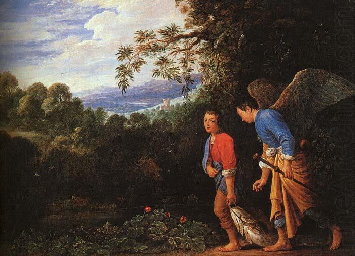 Copy after the lost large Tobias and the Angel, Adam Elsheimer